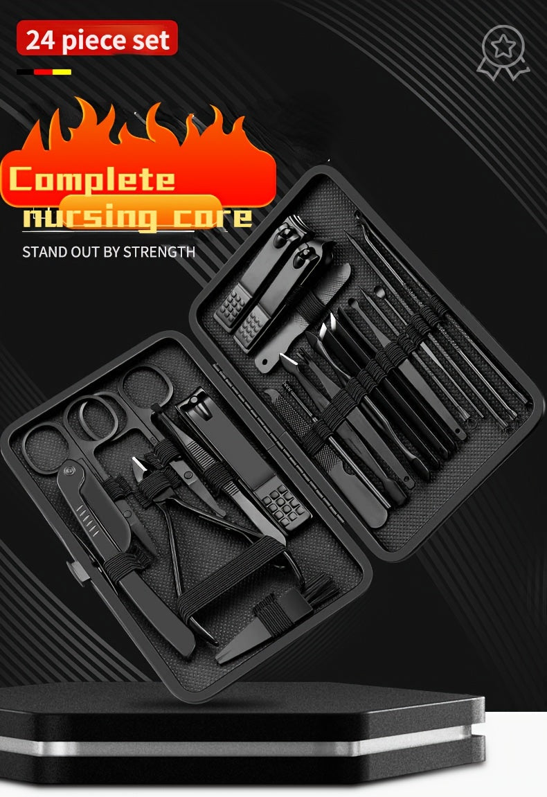 Nail Clippers Manicure Tool Set With Portable Travel Case
