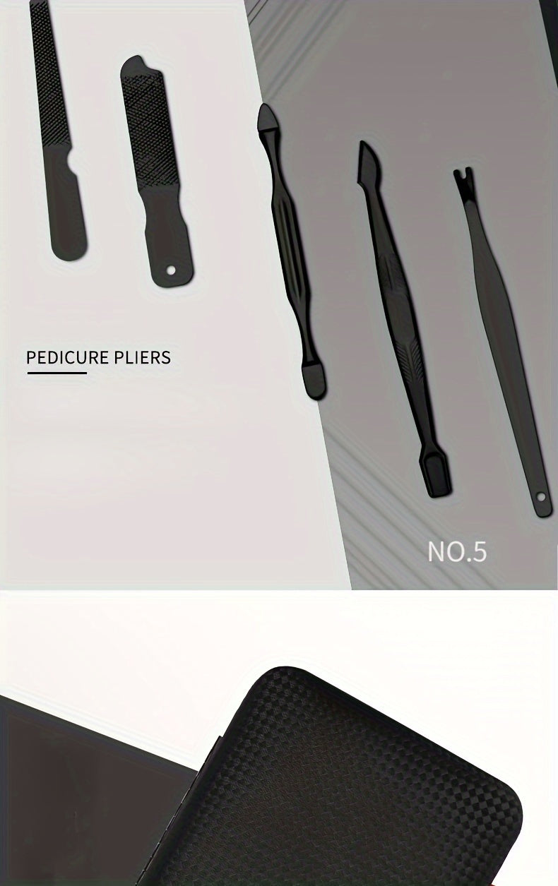 Nail Clippers Manicure Tool Set With Portable Travel Case
