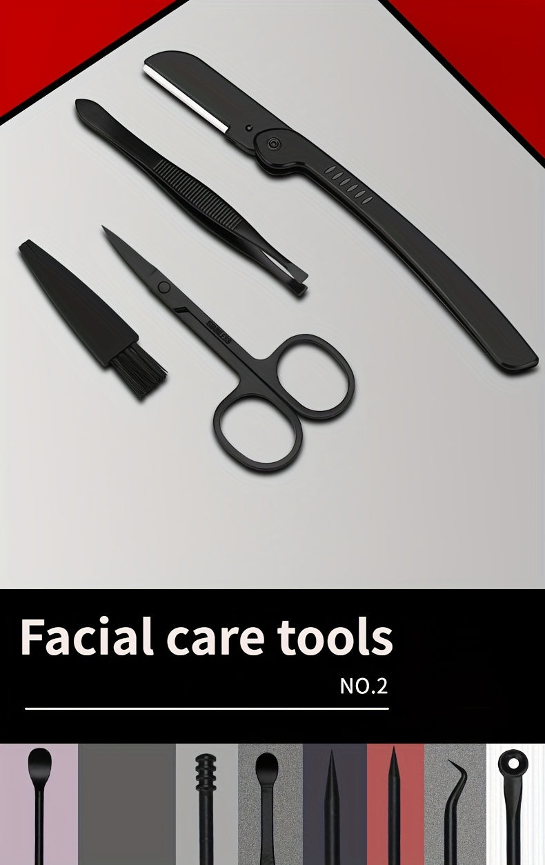 Nail Clippers Manicure Tool Set With Portable Travel Case