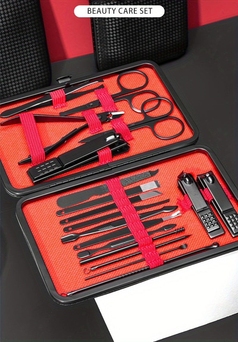 Nail Clippers Manicure Tool Set With Portable Travel Case