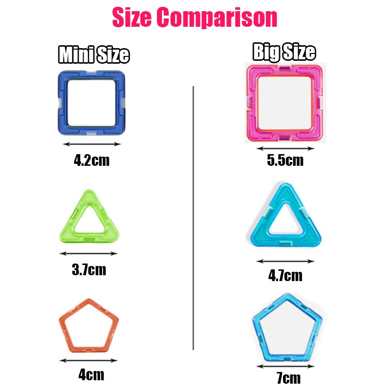 Magnetic Big Size Building Blocks – Creative & Educational Toy for Kids