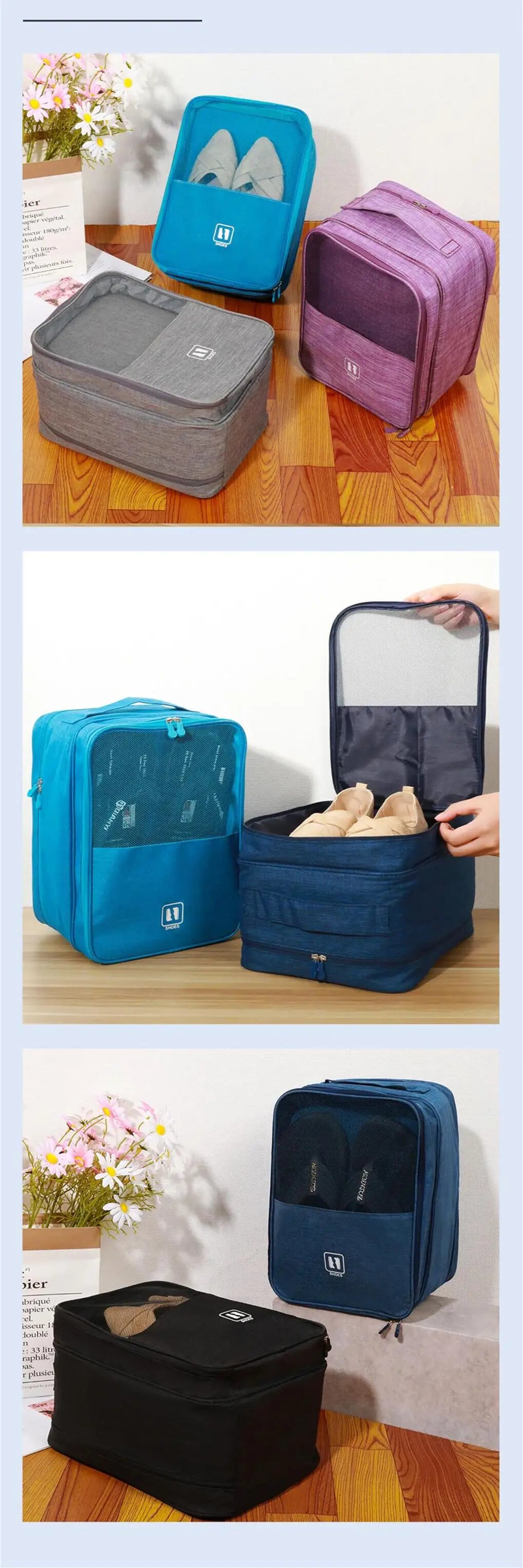3 Layers Travel Shoes Bag