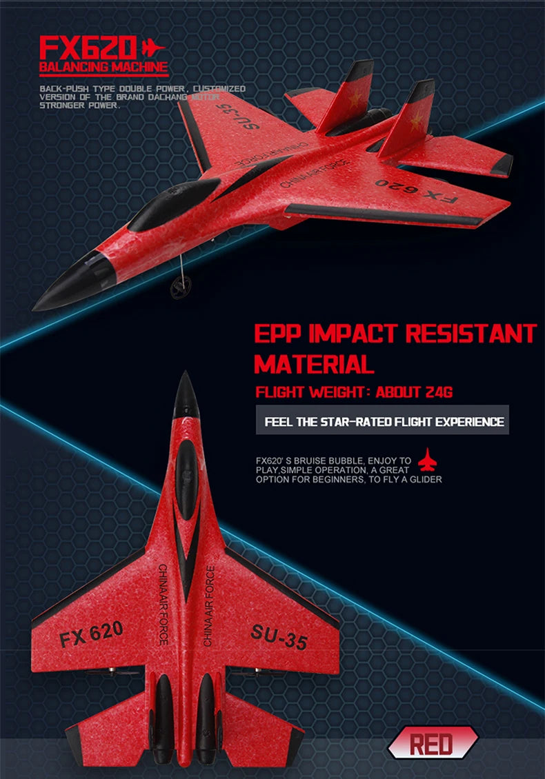 RC Foam Aircraft SU-35 – High-Performance Remote Control Fighter Plane Best Toy For Children