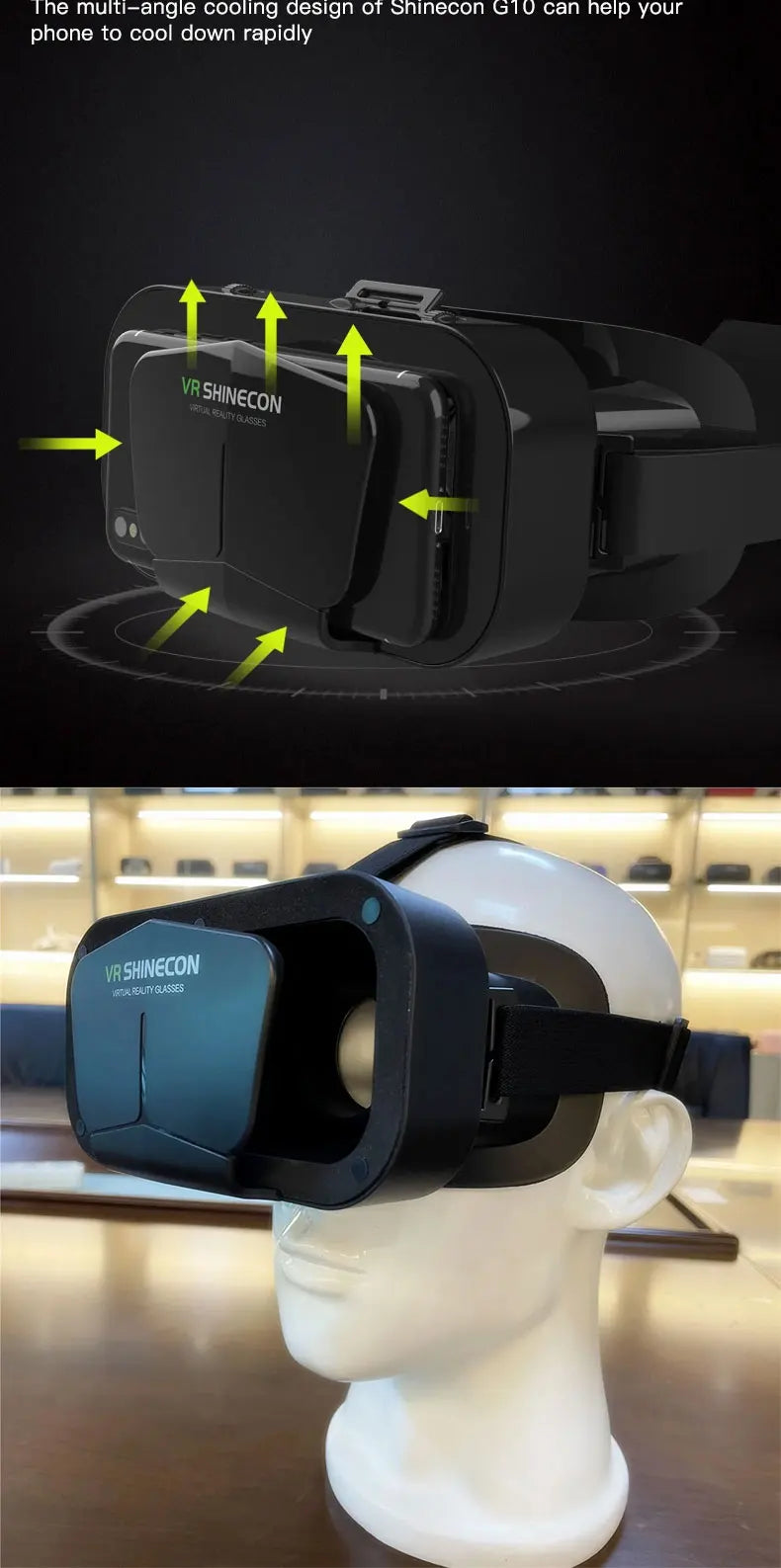 G10 3D VR Smart Virtual Reality Gaming Glasses – Compatible with iPhone & Android.