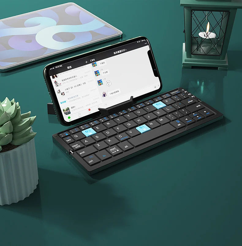 Mini Foldable Wireless Keyboard With Stand For Phone