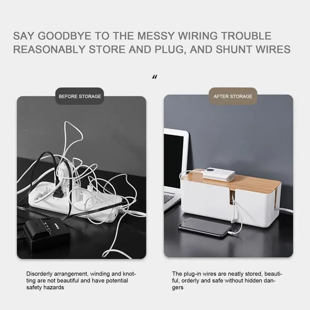 Wooden Cable Storage Box