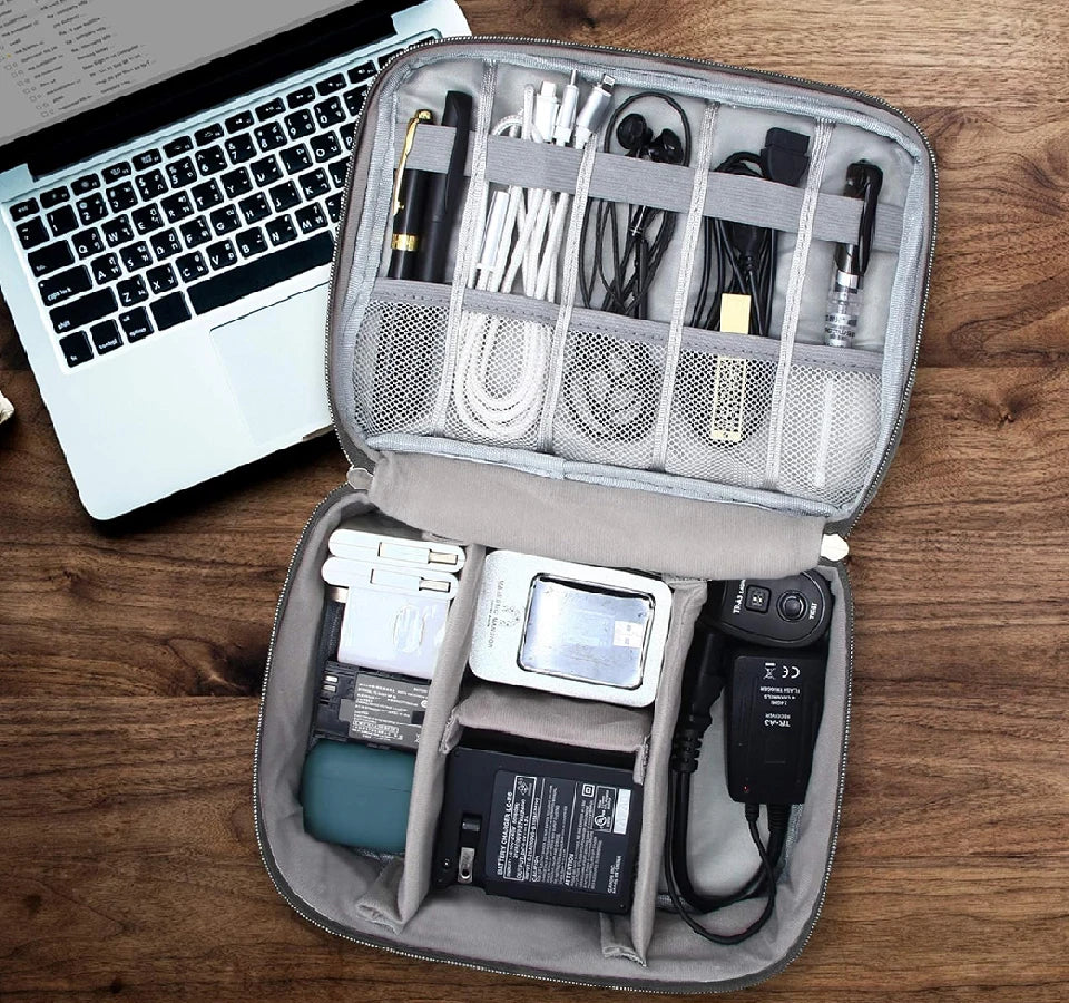 Cable Storage Bag and Digital Electronic Organizer