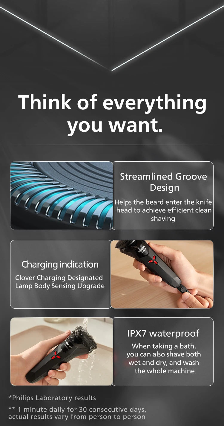 PHILIPS S1113 Men's Portable Electric Shaver