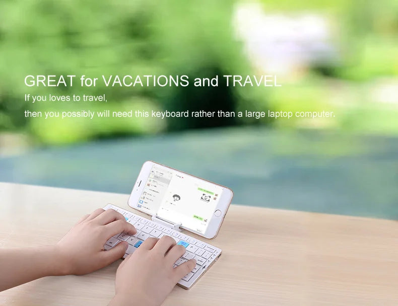 Mini Foldable Wireless Keyboard With Stand For Phone