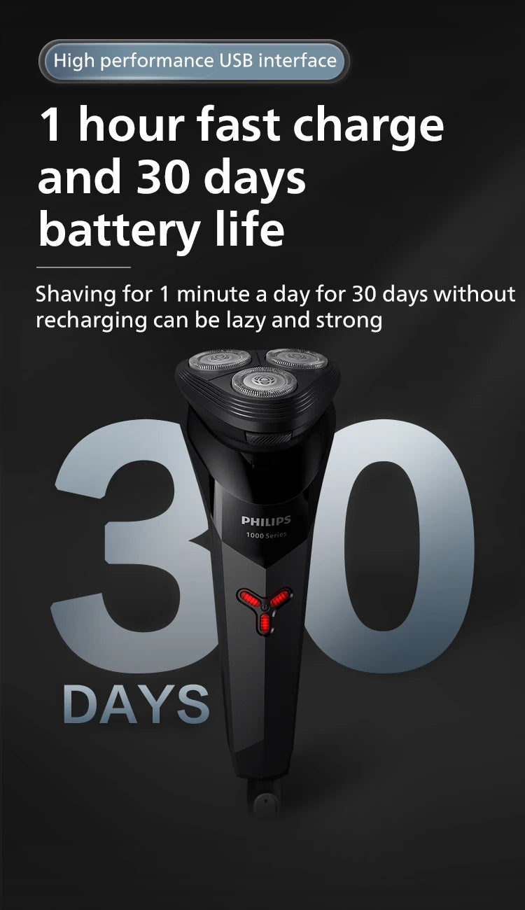 PHILIPS S1113 Men's Portable Electric Shaver