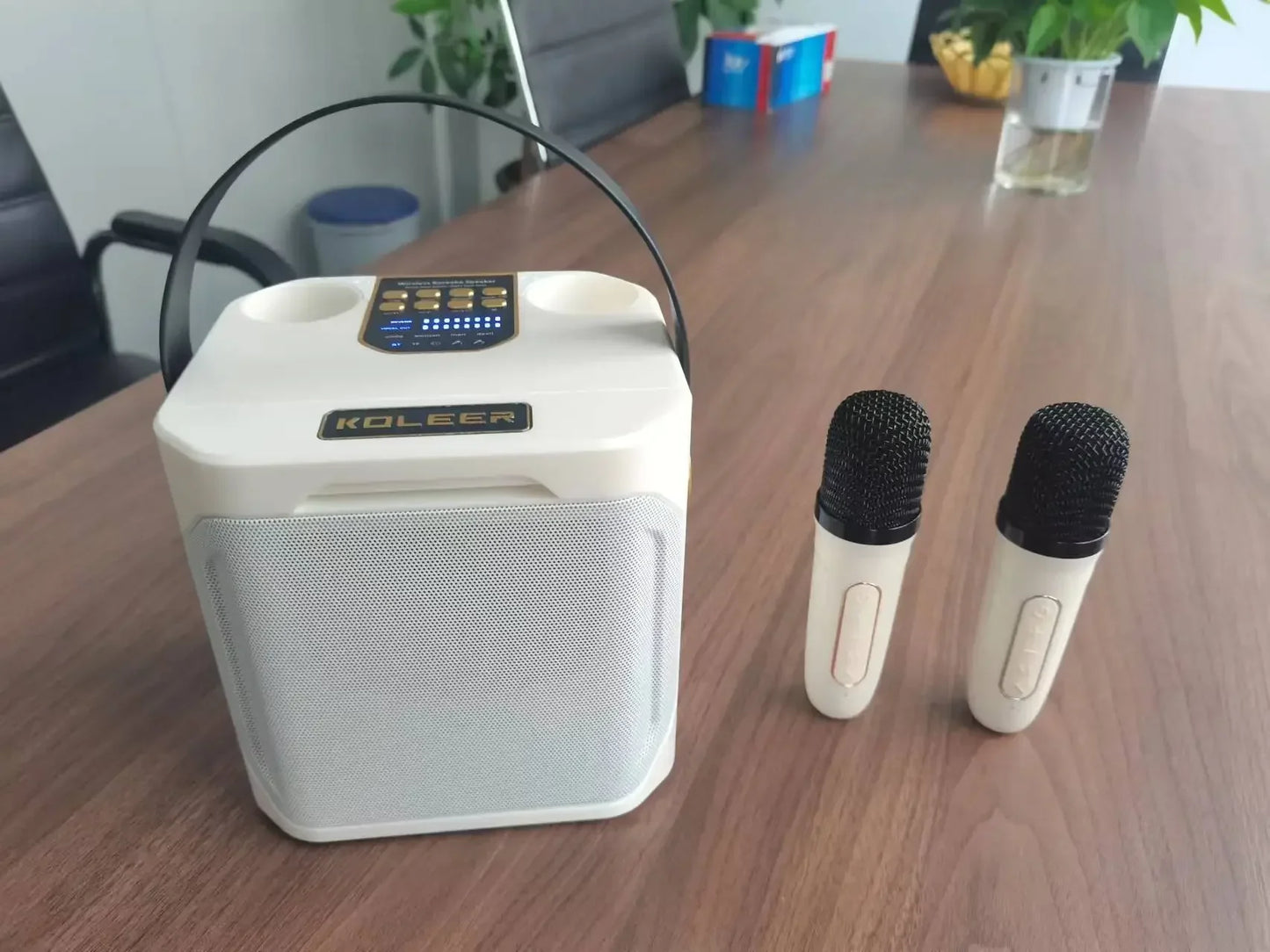 S882 Karaoke Bluetooth Speaker – Portable Wireless Party Speaker with Dual Microphones.