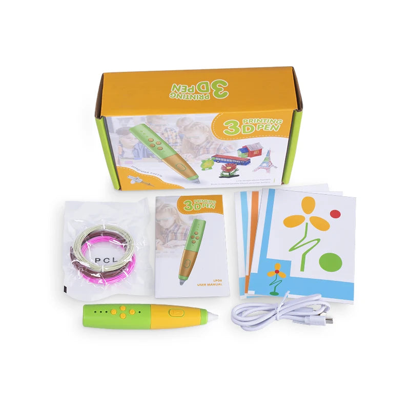 High-Quality 3D Pen Set – Safe & Fun Creativity for Kids! 3d Printing Pen Low Temperature with 100M PCL Filament 3d Pen