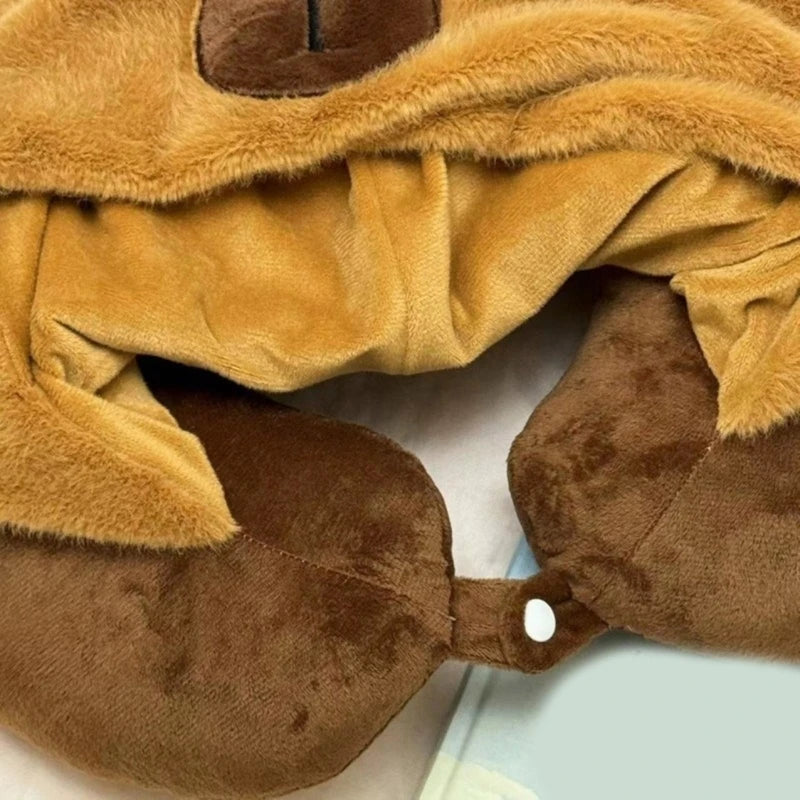 Stylish Anime Figure Hooded U Shaped Neck Pillow