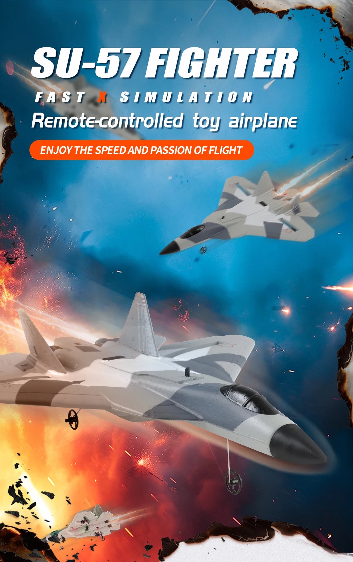 RC Foam Aircraft SU-35 – High-Performance Remote Control Fighter Plane Best Toy For Children