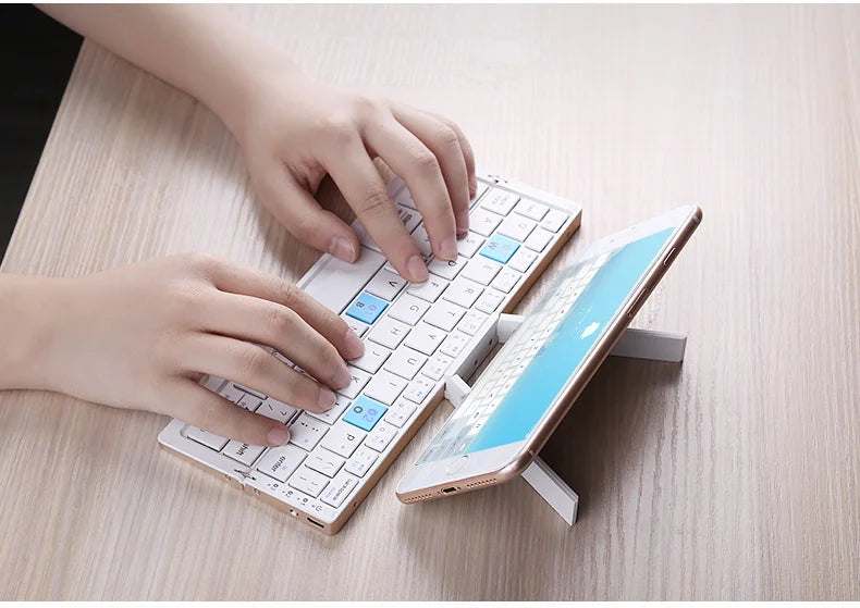 Mini Foldable Wireless Keyboard With Stand For Phone