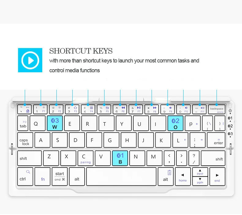 Mini Foldable Wireless Keyboard With Stand For Phone