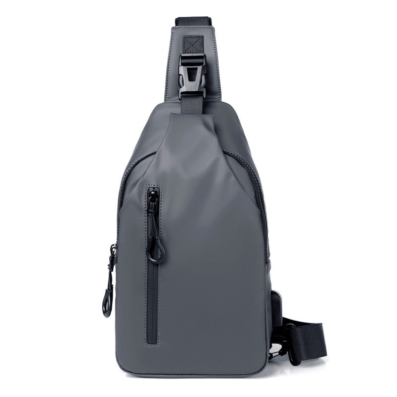 Men's Black Sling Crossbody Chest Bag Shoulder Backpack