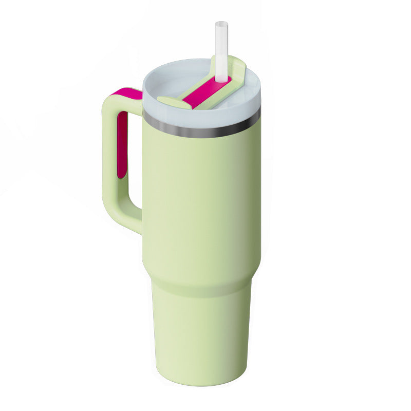 Stainless Streel Tumbler With Handle Straw Insulated