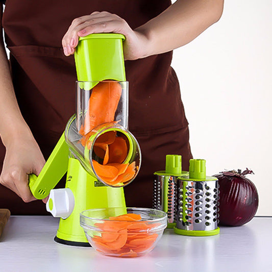 Cheese Grater Vegetable Chopper, Kitchen Gadgets. Multi-Purpose grated Cheese and Round Mandoline Vegetable Slicer