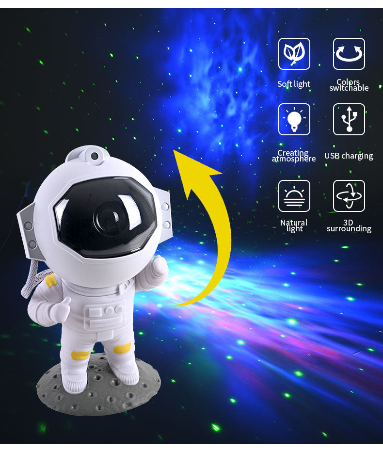 Galaxy Star Projector Astronaut Lamp