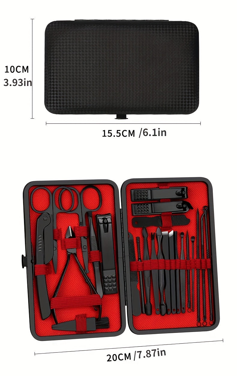 Nail Clippers Manicure Tool Set With Portable Travel Case