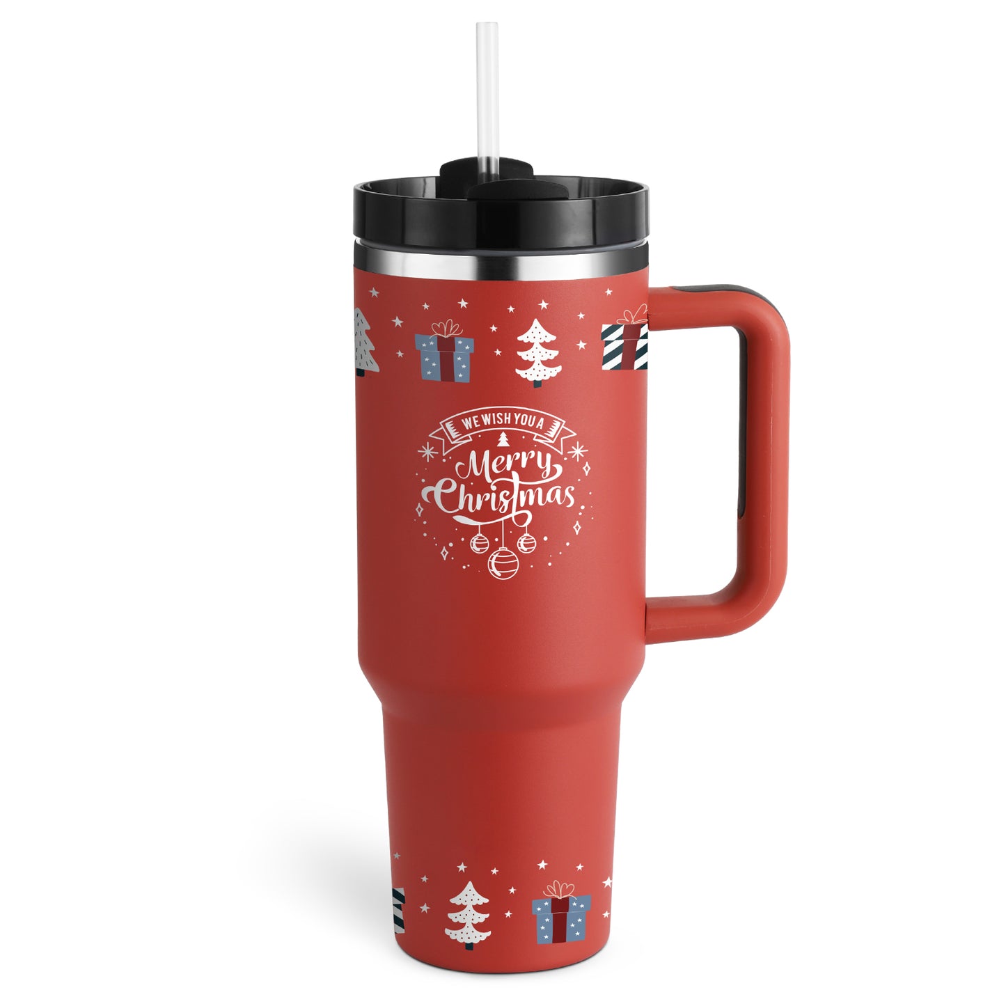 Stainless Streel Tumbler With Handle Straw Insulated