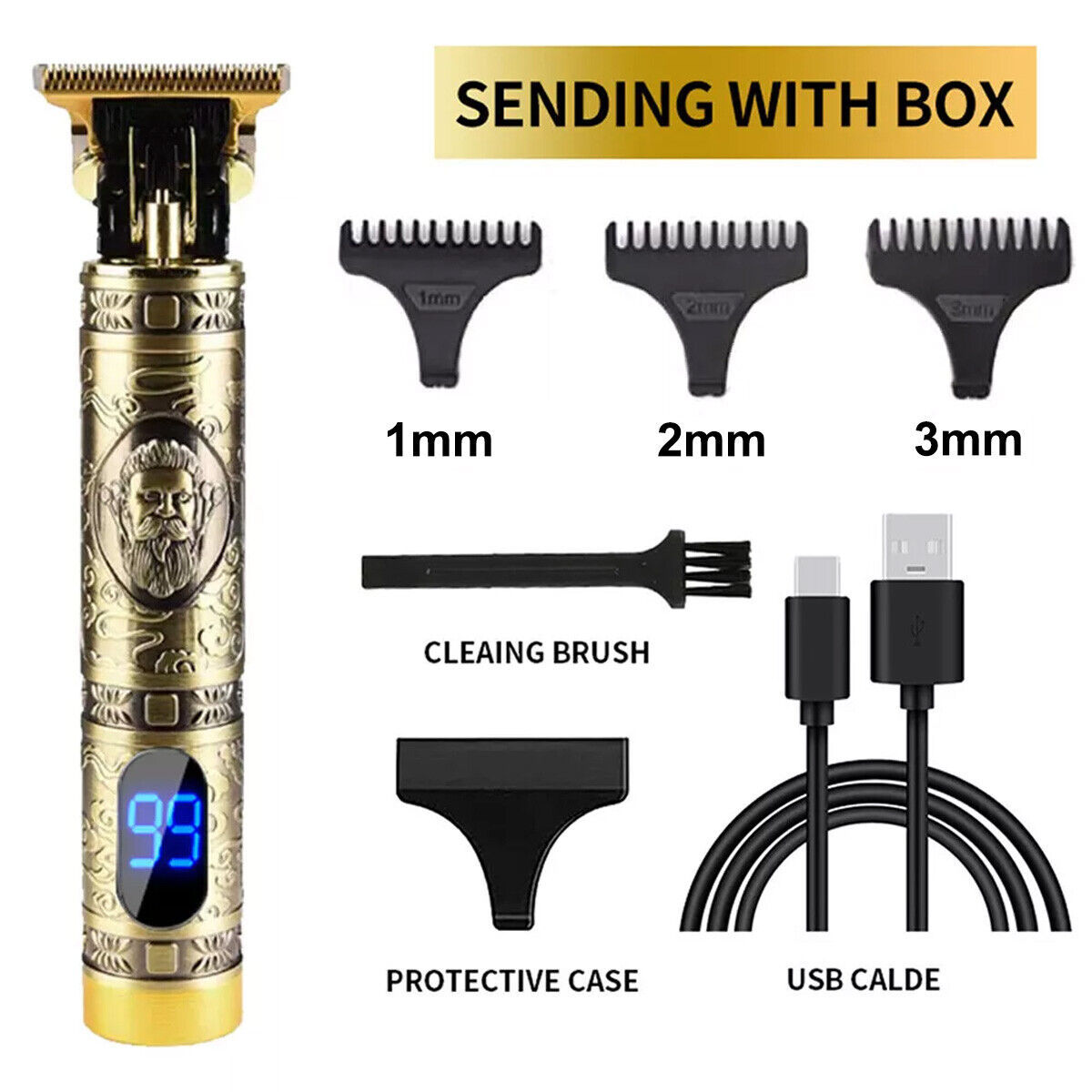 Cordless Electric Hair Clippers and Beard Trimmer for Men