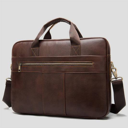 First Layer Cowhide Leather Briefcase