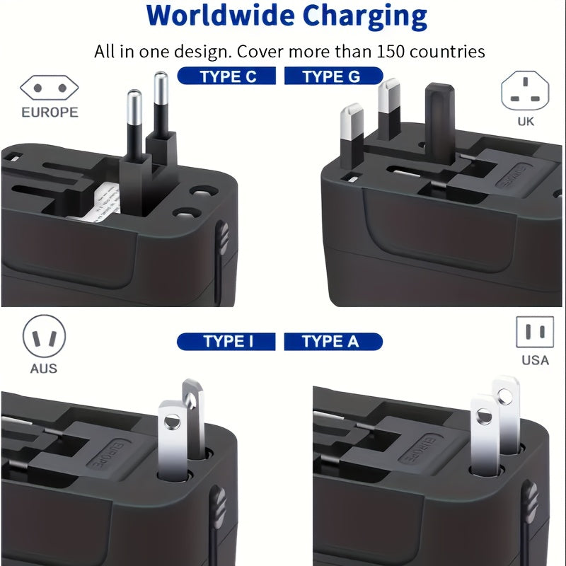 Universal Travel Adapter With Dual USB Ports