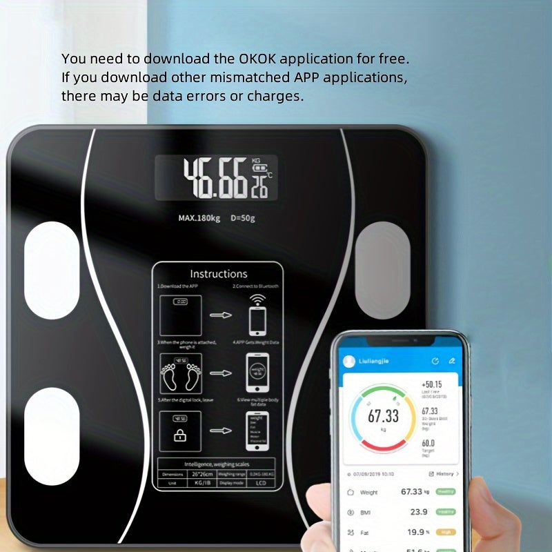 Smart Digital Body Weight & Fat Scale with Smart App