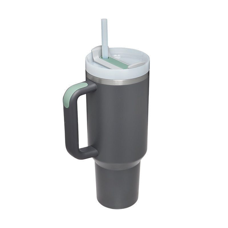 Stainless Streel Tumbler With Handle Straw Insulated