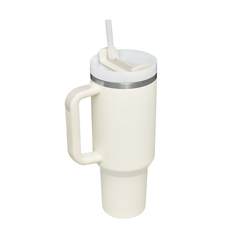 Stainless Streel Tumbler With Handle Straw Insulated