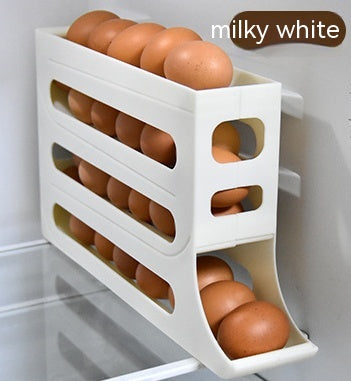 Automatic Rolling Egg Storage Box Dispenser for Refrigerator