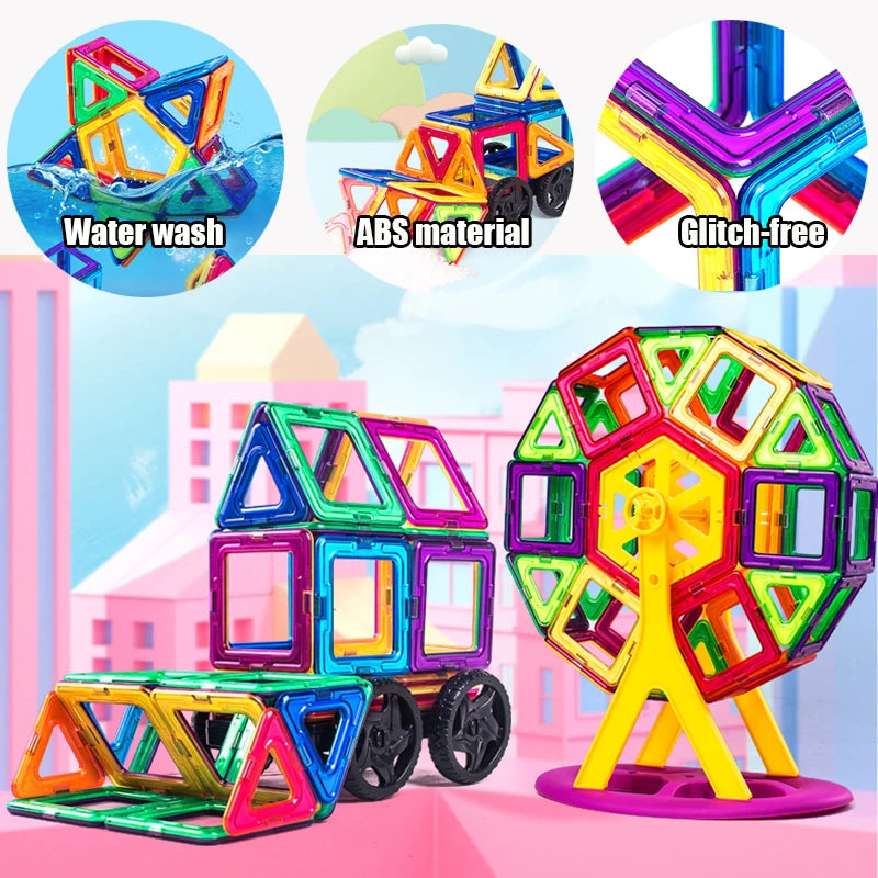 Magnetic Big Size Building Blocks – Creative & Educational Toy for Kids
