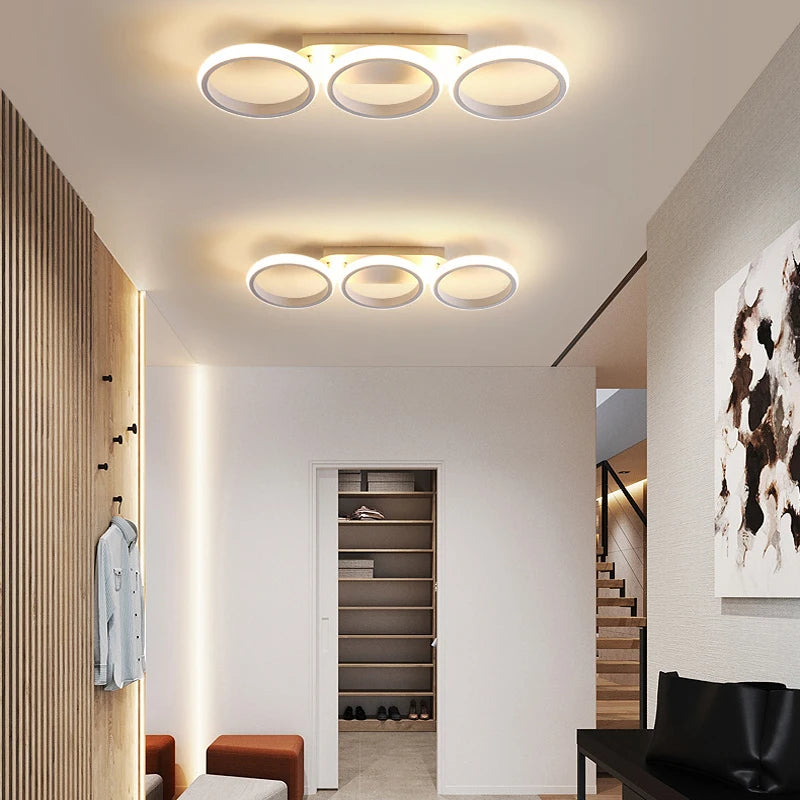 Nordic LED Chandelier Ceiling Lamp for Living Room Corridor 30W 22W 20W Square Round LED Ceiling Light for Kitchen Home Lighting