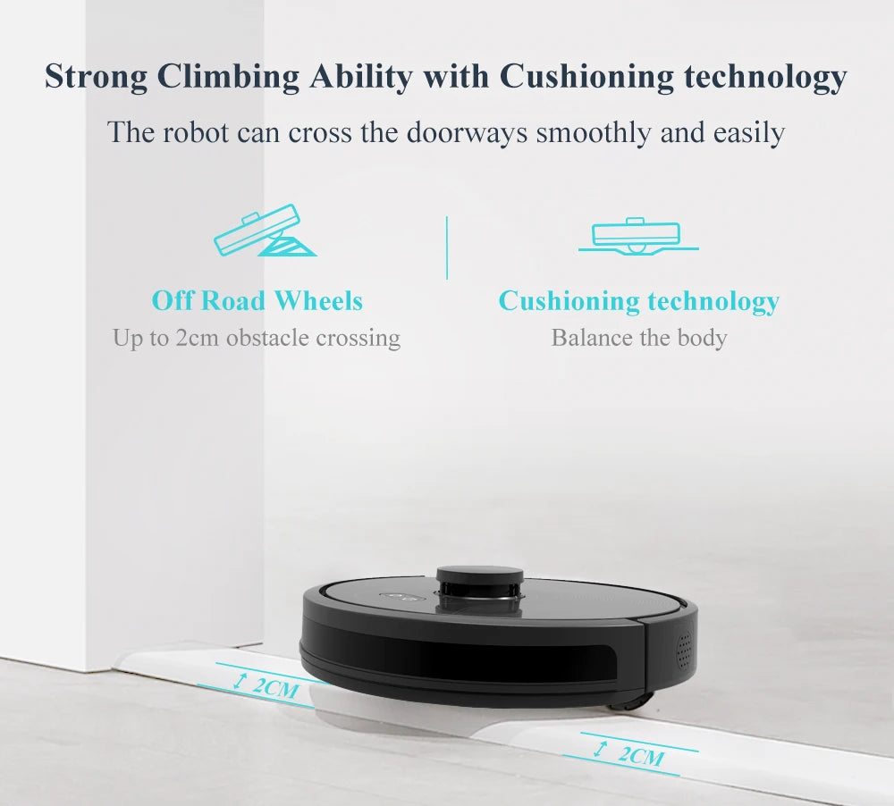 Robot Vacuum and Mop Cleaner with Laser Lidar 6500PA Suction