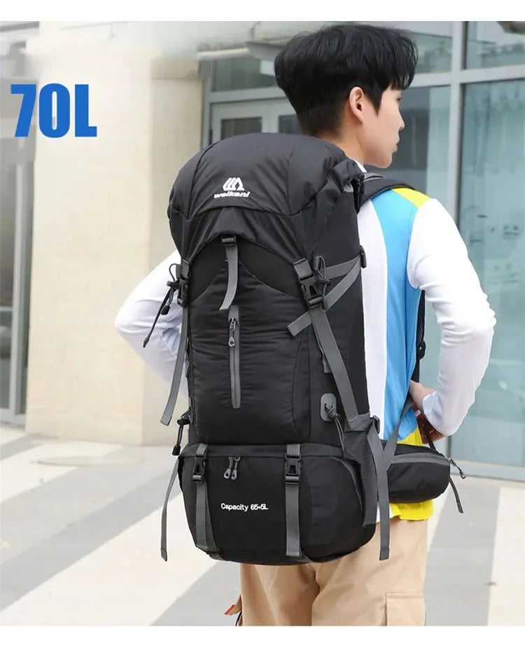 Hiking and Camping Travel Backpack With Rain Cover