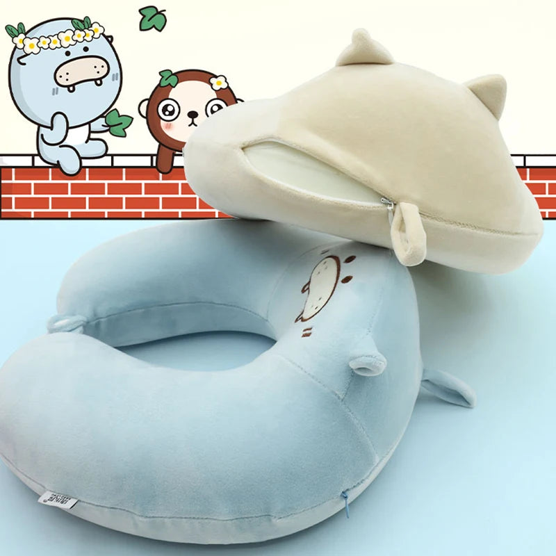 Cute Animal Memory Foam Travel Neck Pillow