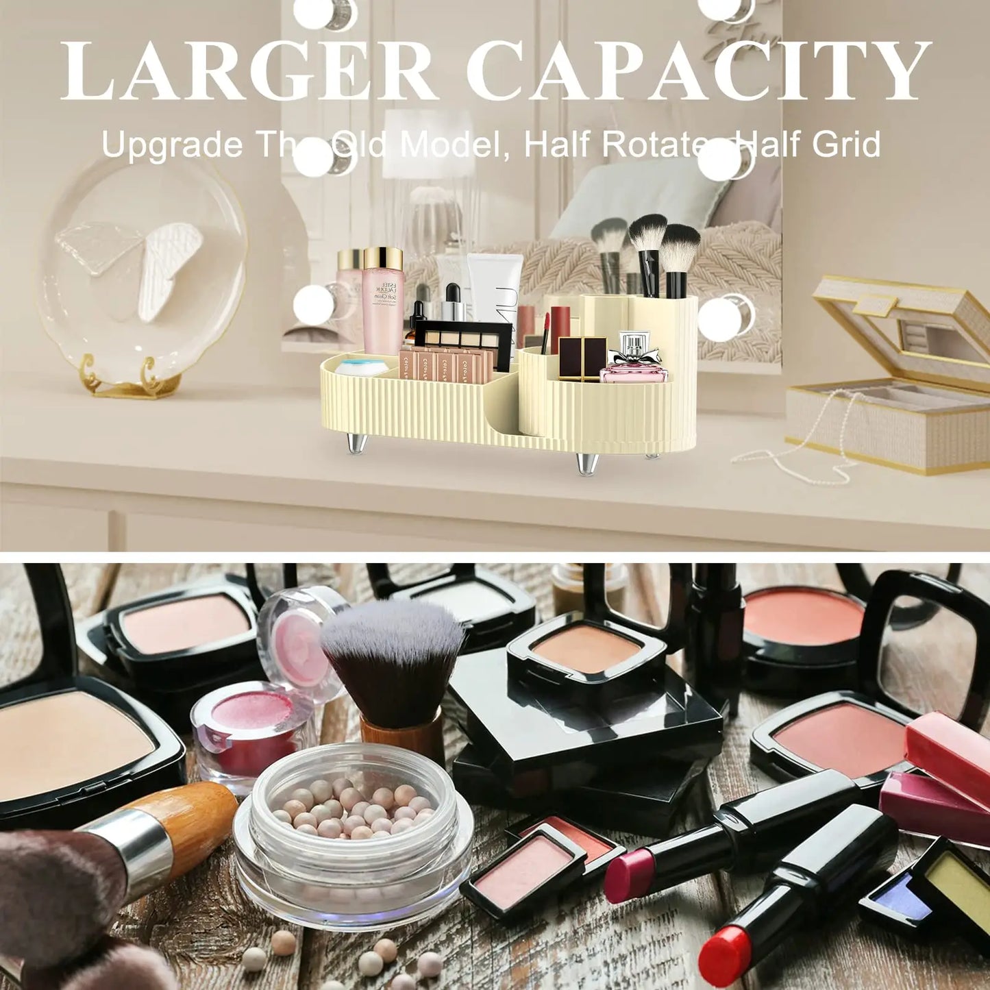 360° Rotating Makeup Organizer