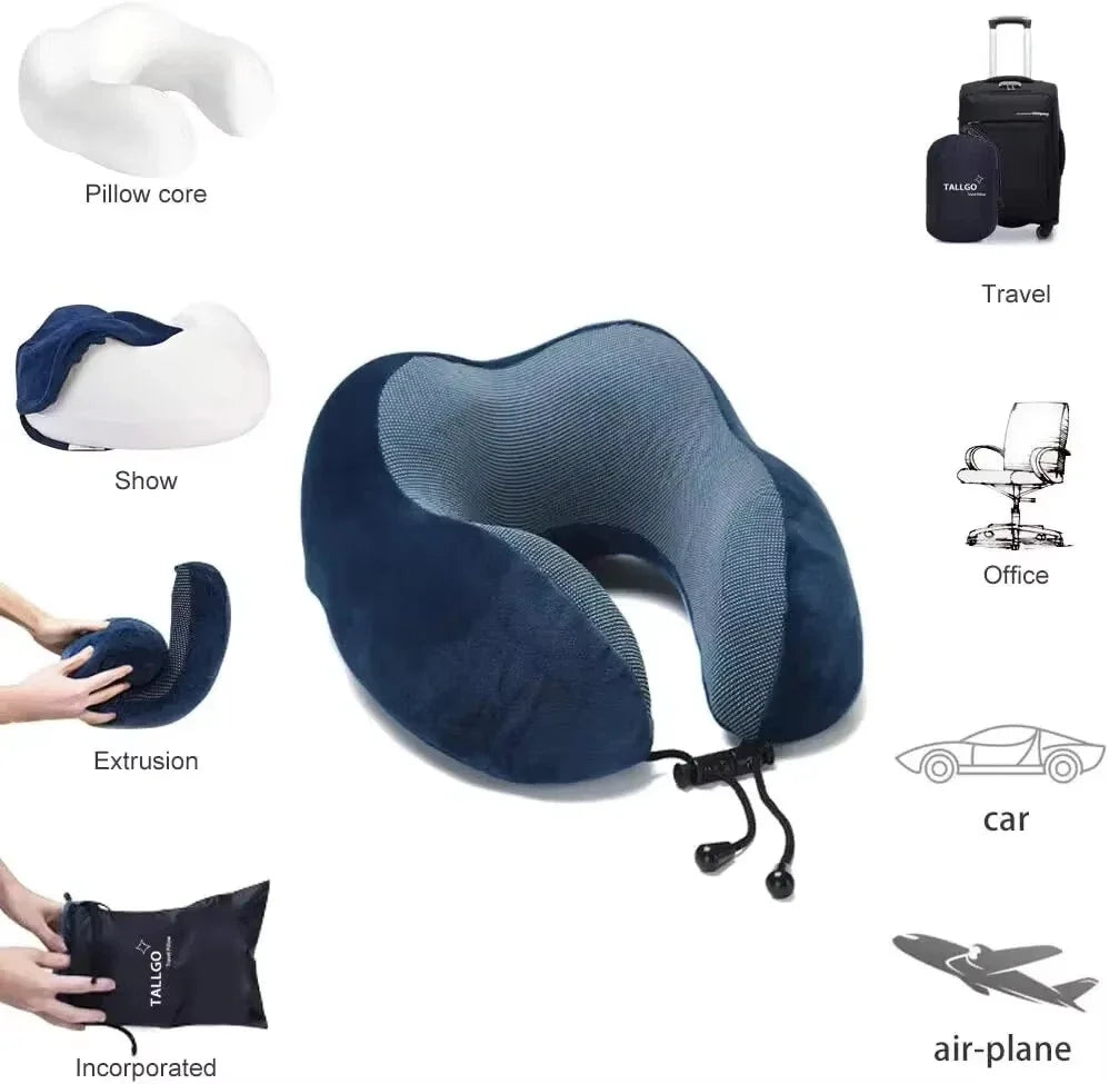 Memory Foam Travel Neck Pillow