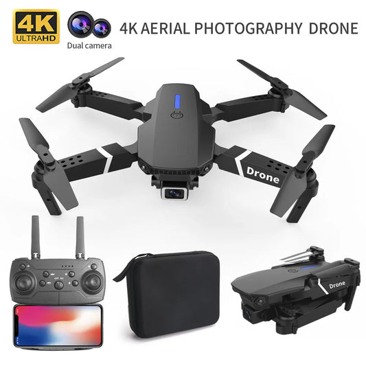 The new E88 professional drone WIFI FPV wide-angle HD 4K 1080P camera height hold foldable quadcopter children's gifts toys