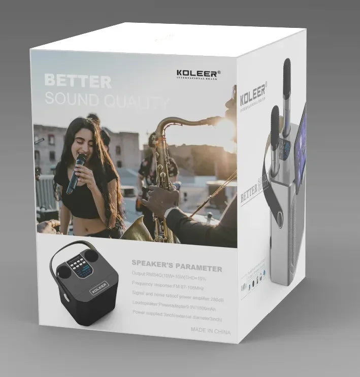 S882 Karaoke Bluetooth Speaker – Portable Wireless Party Speaker with Dual Microphones.