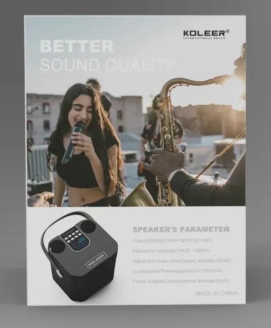 S882 Karaoke Bluetooth Speaker – Portable Wireless Party Speaker with Dual Microphones.