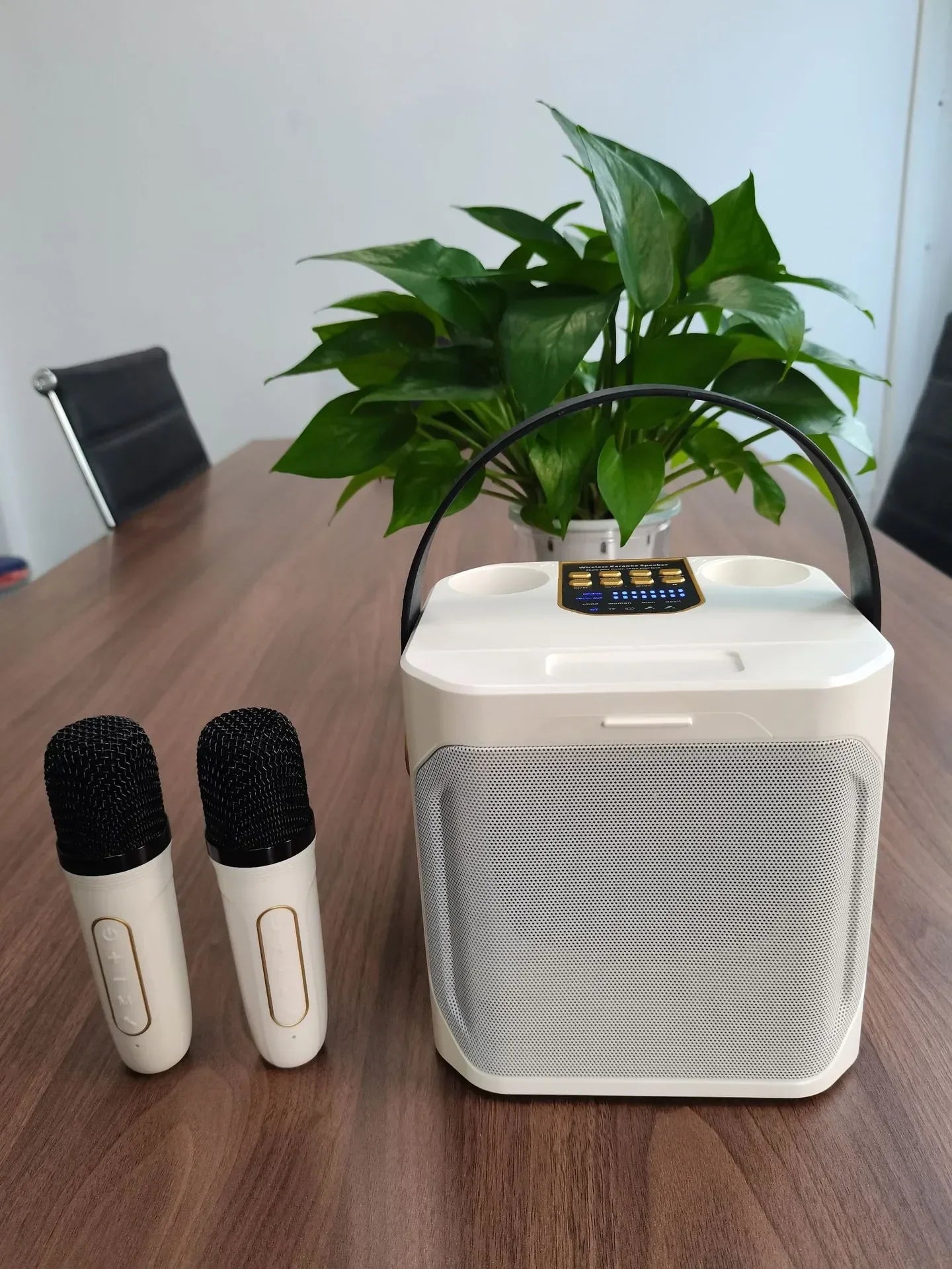S882 Karaoke Bluetooth Speaker – Portable Wireless Party Speaker with Dual Microphones.