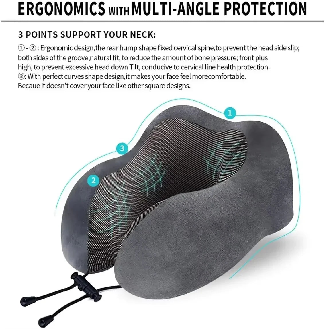 Memory Foam Travel Neck Pillow