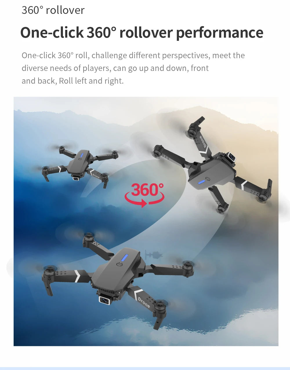 The new E88 professional drone WIFI FPV wide-angle HD 4K 1080P camera height hold foldable quadcopter children's gifts toys