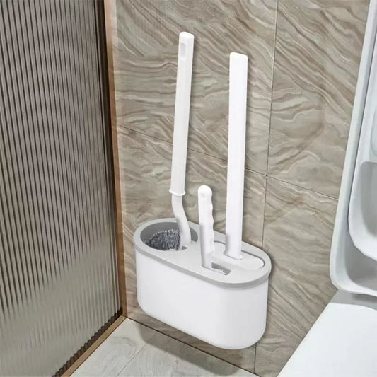 3 In 1 Wall Mounted Multi-functional Cleaning Toilet Brush