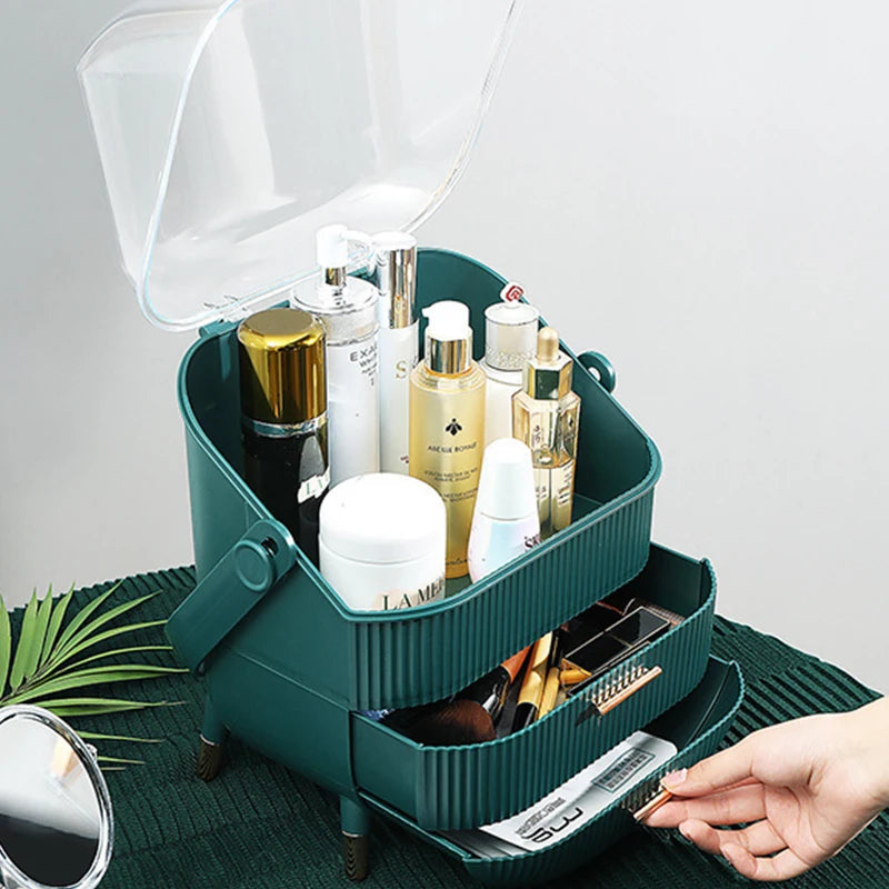 Cosmetic Storage Box with Make Up Storage Drawer