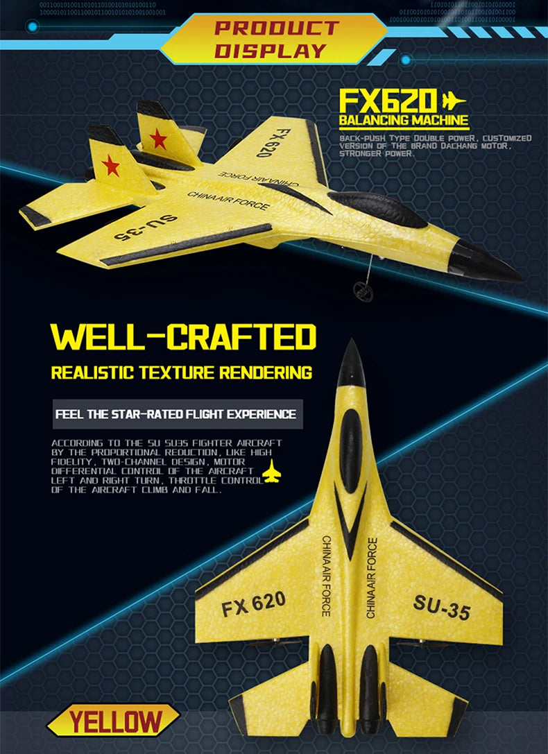 RC Foam Aircraft SU-35 – High-Performance Remote Control Fighter Plane Best Toy For Children