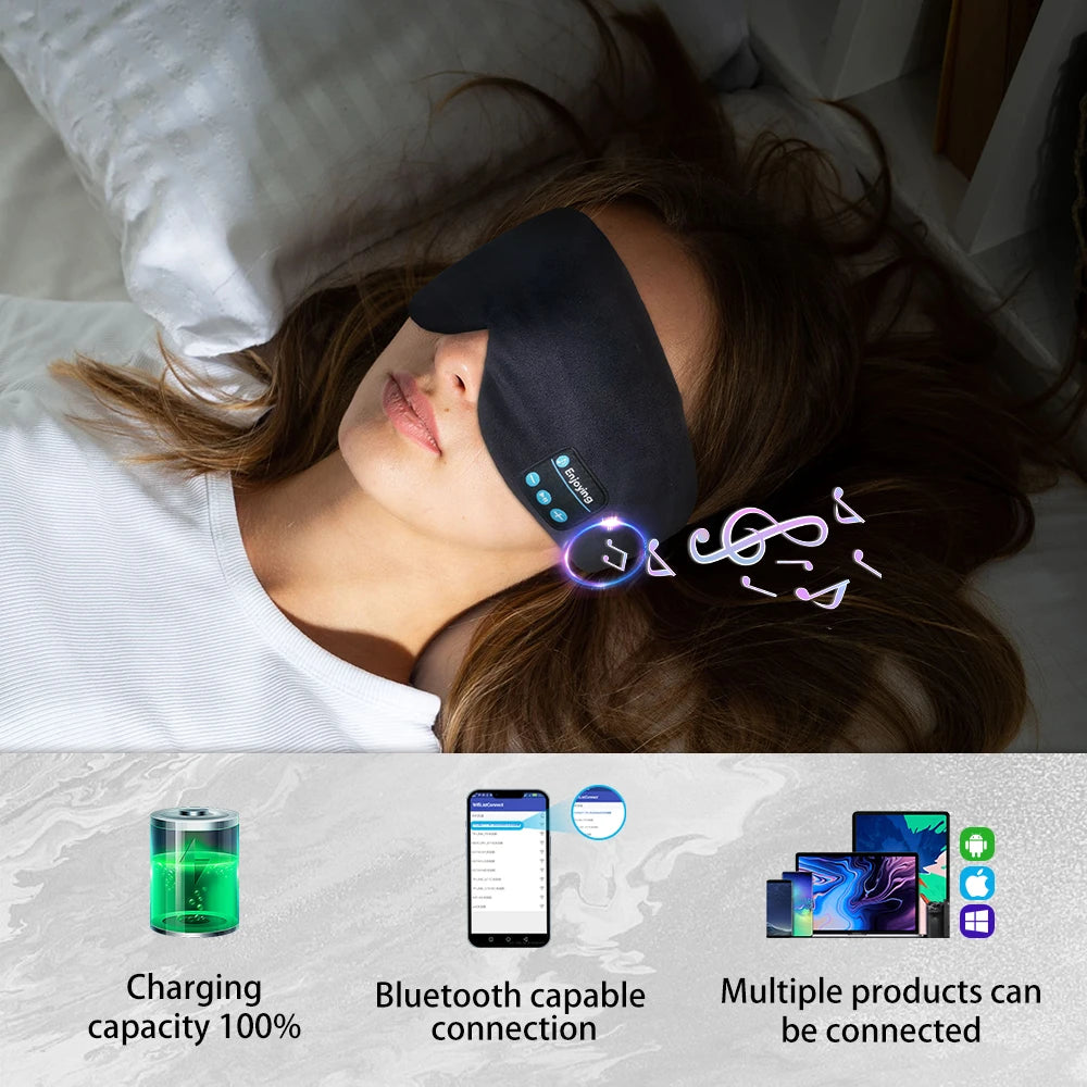 Sleep Headphones Mask Bluetooth Wireless Music Eye Mask